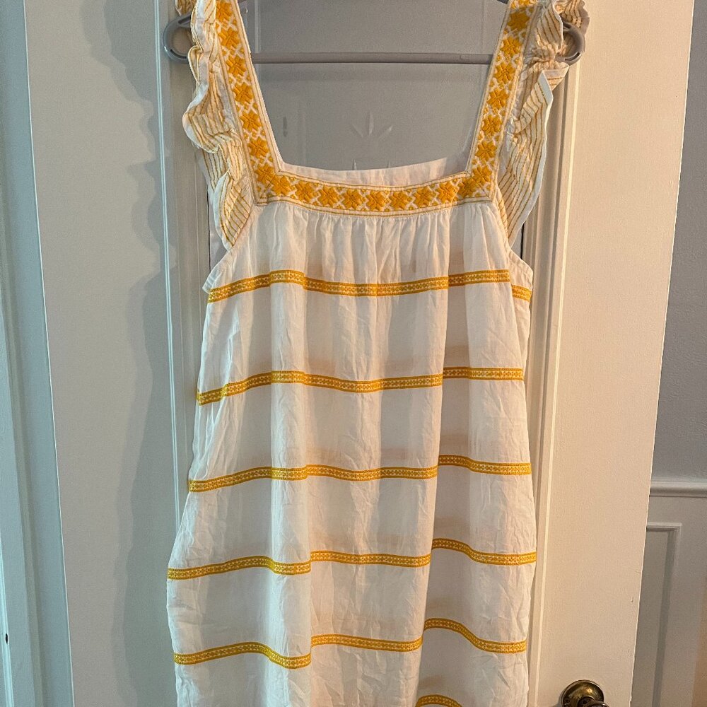 Tory Burch Yellow and White Dress